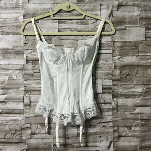 Vintage 80s Corset Sabrina by Mervyn’s White Size 34 Vintage Lingerie